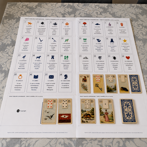 Grand Tableau Lenormand (gran tablero imprimible)